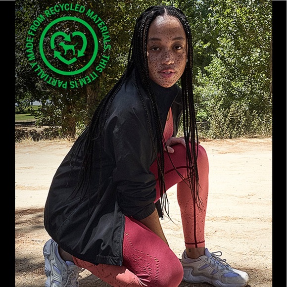 NEW💗VS PINK BLACK MOCK NECK HOODED FULLZIP ANORAK - Picture 6 of 16